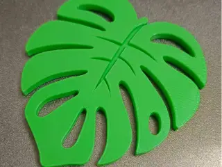龟背竹叶杯垫套装，3D 热带风可打印 STL 文件，