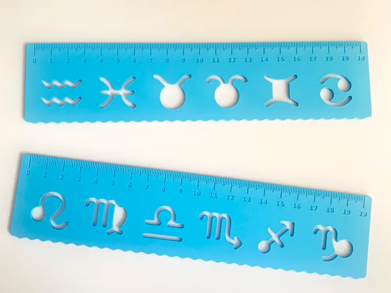 12星座 卡通剪影 镂空尺子 办公学习 画图工作 必需品（2款）