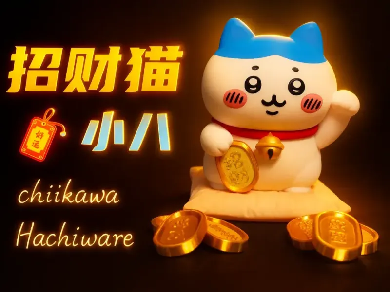 吉伊卡哇招财小八（招财猫）chiikawa