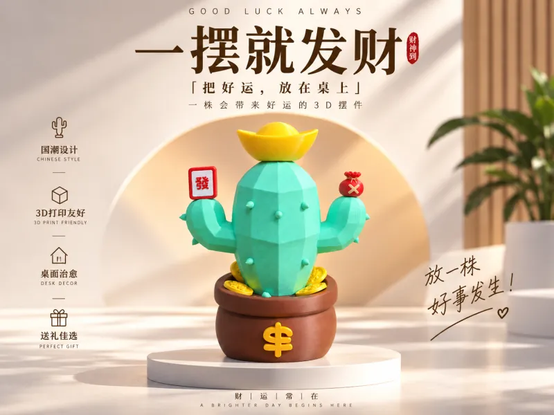 一摆就发财——招财仙人掌