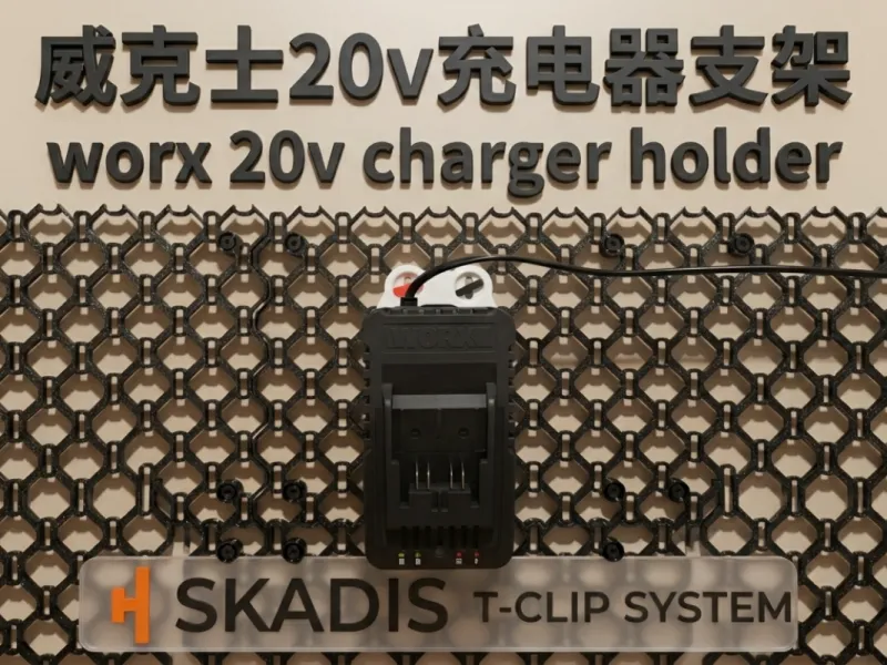 威克士 20V 充电器支架 Worx 20V 充电器 Skadis 洞洞板支架