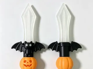 万圣节南瓜蝙蝠发光迷你剑钥匙扣挂件Glowing Mini Sword Keychain with Halloween