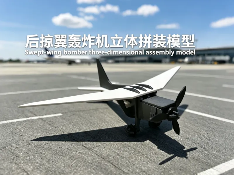 后掠翼轰炸机立体拼装模型