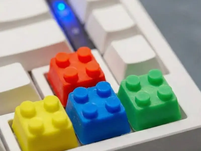 Lego style key keyboard cap