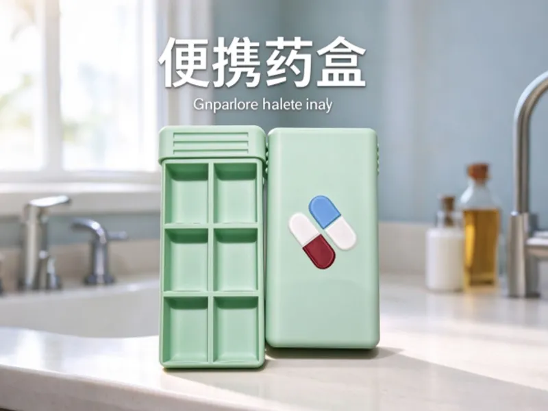 6 格滑盖便携药盒｜旅行分装小药盒