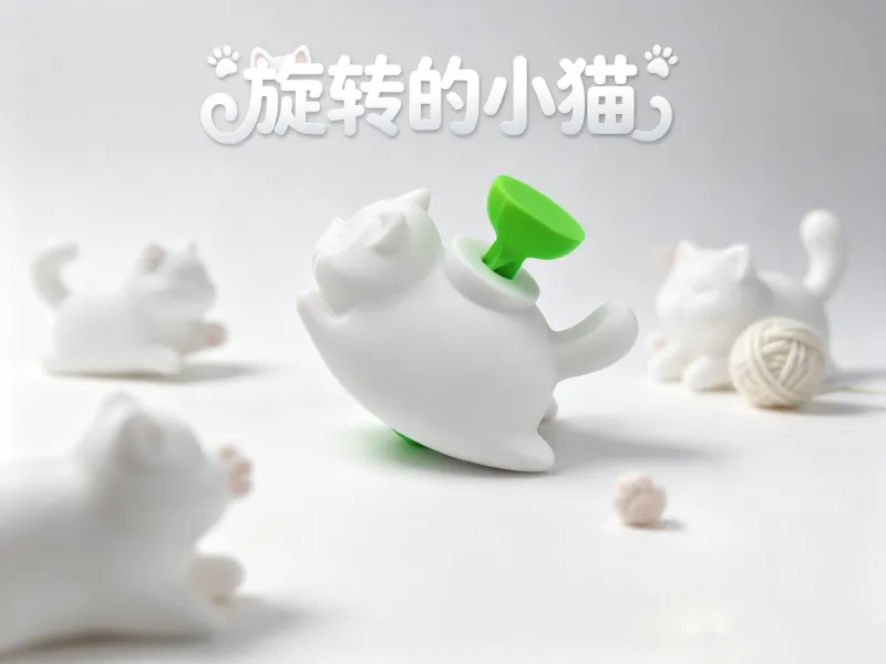 按压旋转小猫玩具