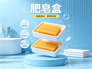 肥皂盒之一双层沥水肥皂盒
