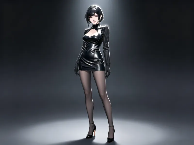 短发美女