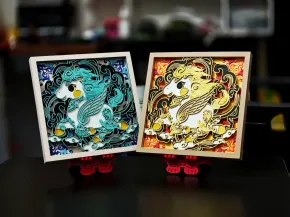春晚吉祥物-骥骥-叠雕画