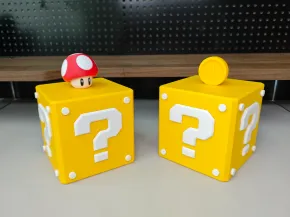 Mario Question Mark Storage Box | Twist-Lock Version
