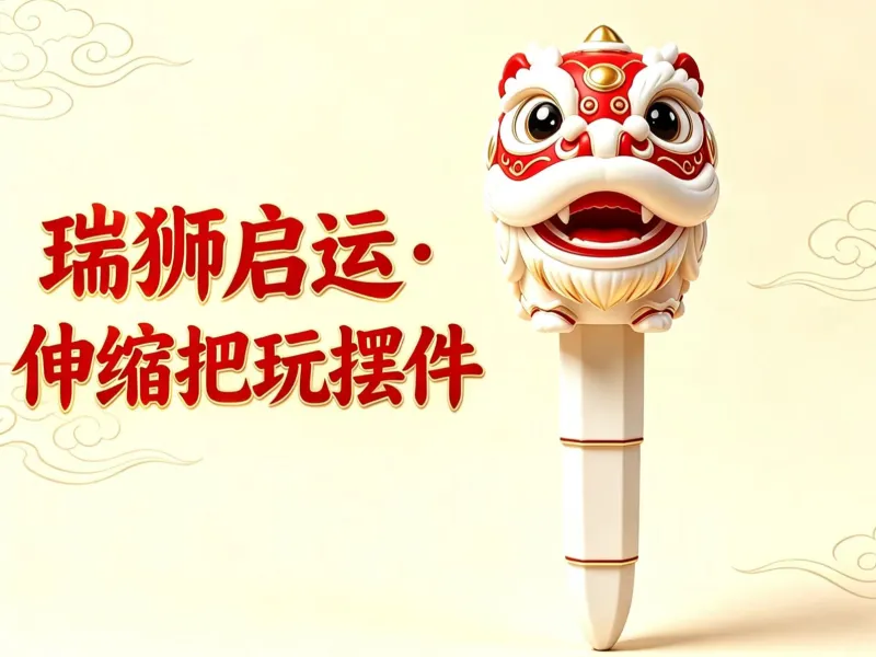 瑞狮启运·伸缩把玩摆件