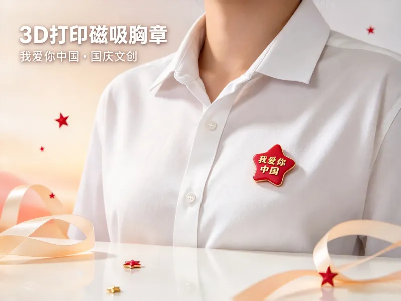 磁吸五角星胸章｜我爱你中国 国庆文创