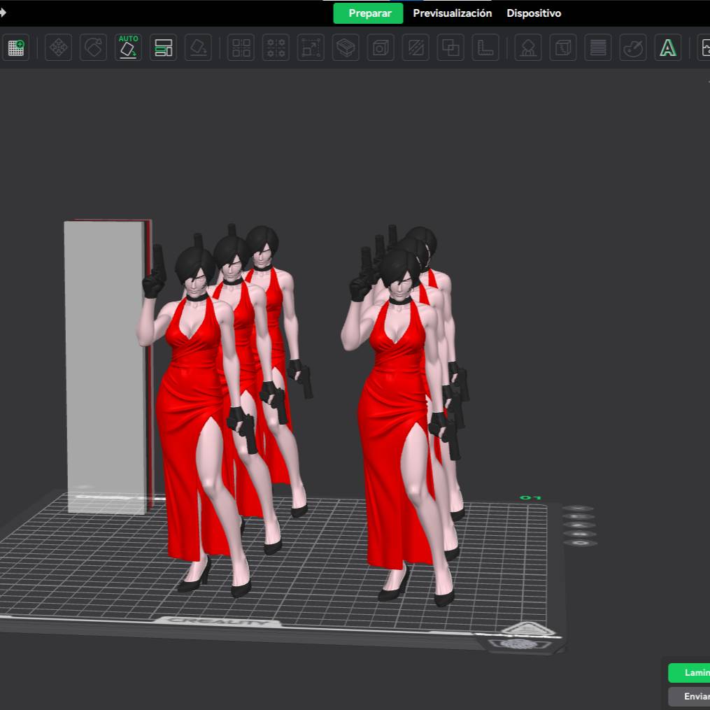 Home page module: Ada Wong Resident Evil (4 colores) (archivo stl y 3mf)