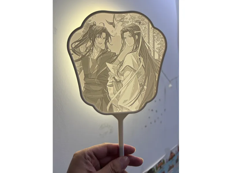魔道祖师 扇子 浮雕芭蕉扇 魏无羡 蓝忘机 国漫 动漫