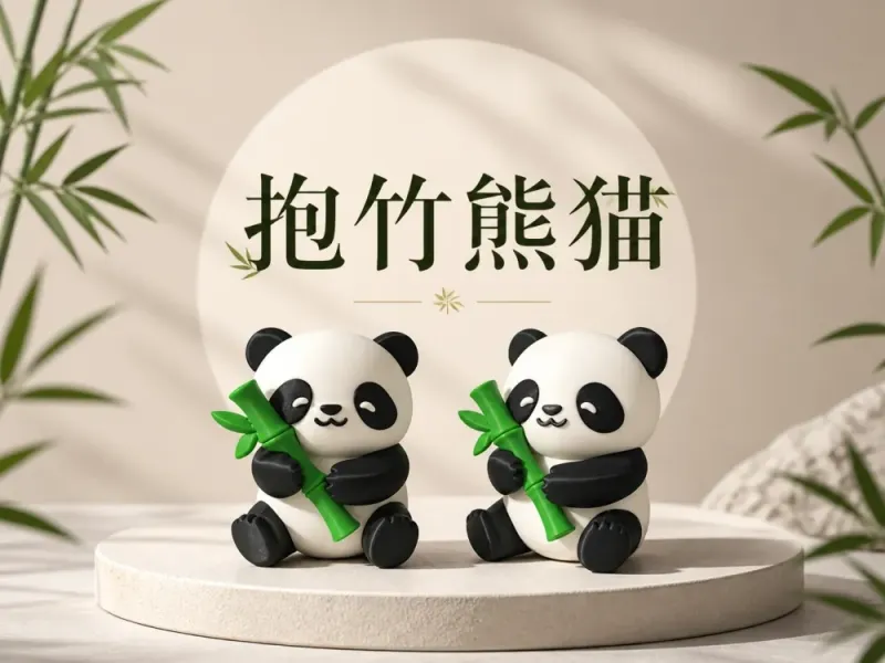 抱竹熊猫-分色分件
