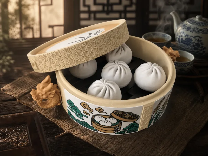 国风中式小笼包（可按压解压玩具）
