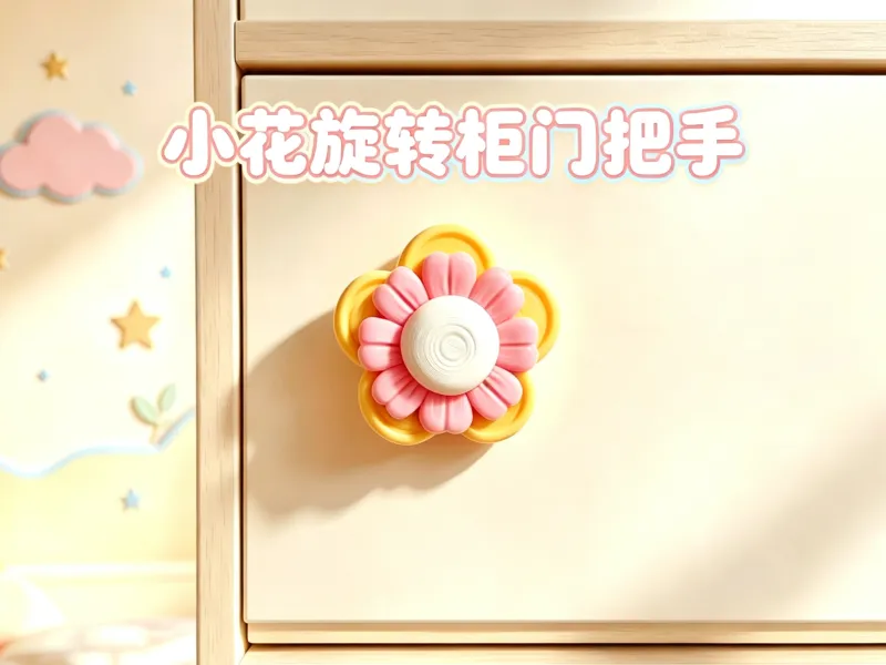小花旋转柜抽屉把手 童趣旋转把手 儿童房装饰