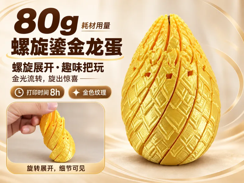 螺旋鎏金龙蛋｜金光流转，旋出惊喜