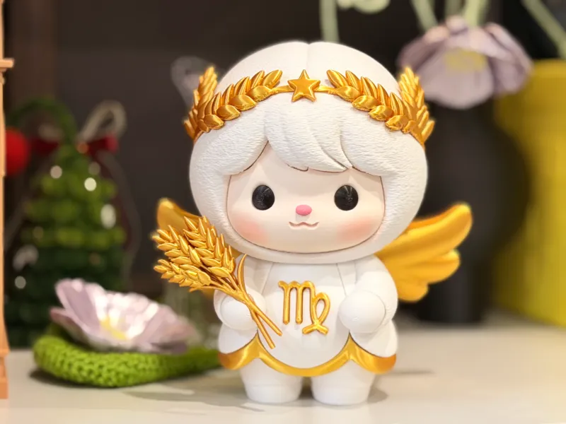 处女座 处女 处女座标志 十二星座 盲盒 娃娃 公仔 模型 手办 处女座星座 拆件分色