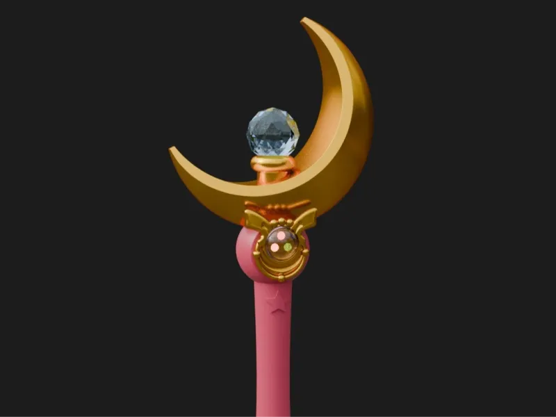 Sailor Moon Crescent Moon Wand Fan Art