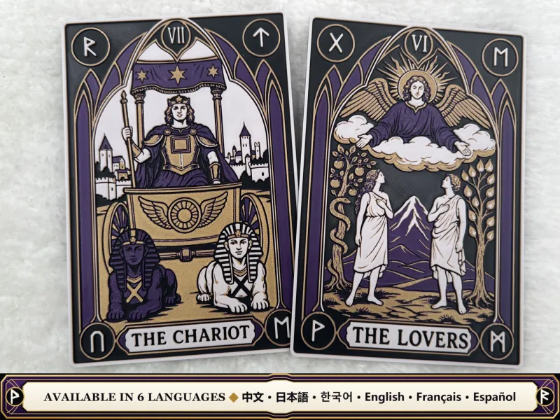 06恋人/07战车-卢恩圣典塔罗丨中日韩英法西六种语言可选