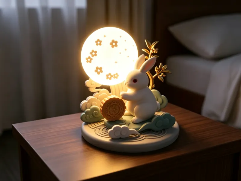 月桂抱兔中秋赏灯