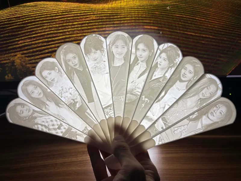 鞠婧祎 演员歌手透光浮雕扇