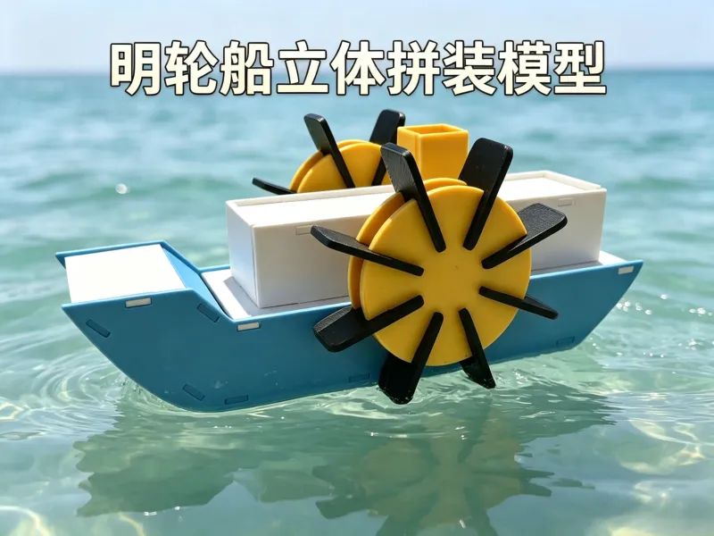 明轮船立体拼装模型