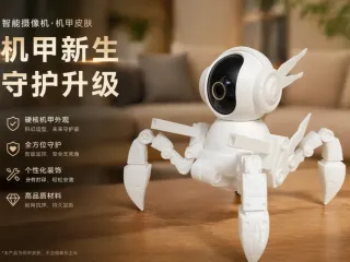 小米智能摄像机-机甲皮肤（底座最大尺寸7.8cm的型号都可安装）2K云台