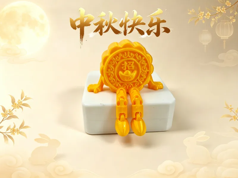 关节可动月饼-招财进宝玩具摆件