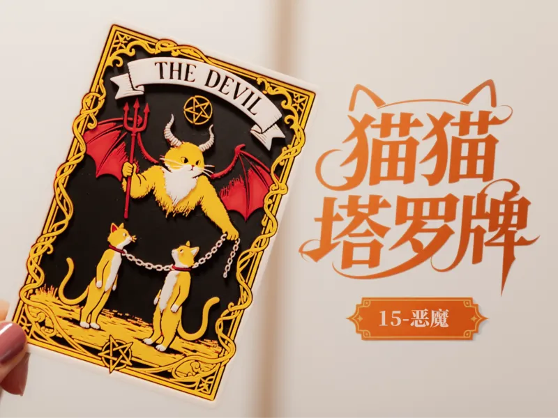 猫猫塔罗牌-15-恶魔