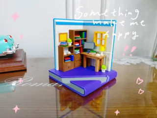微缩书屋手机支架 童趣手机支架
