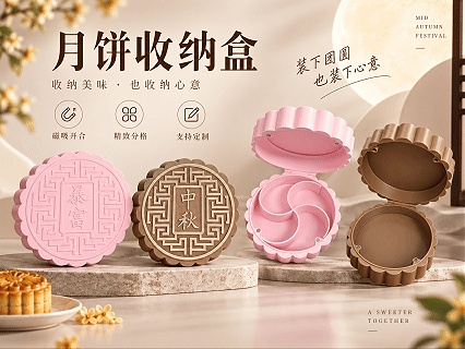 月饼收纳盒-可自定义文字