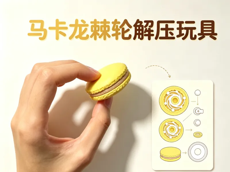 马卡龙棘轮转动解压模型