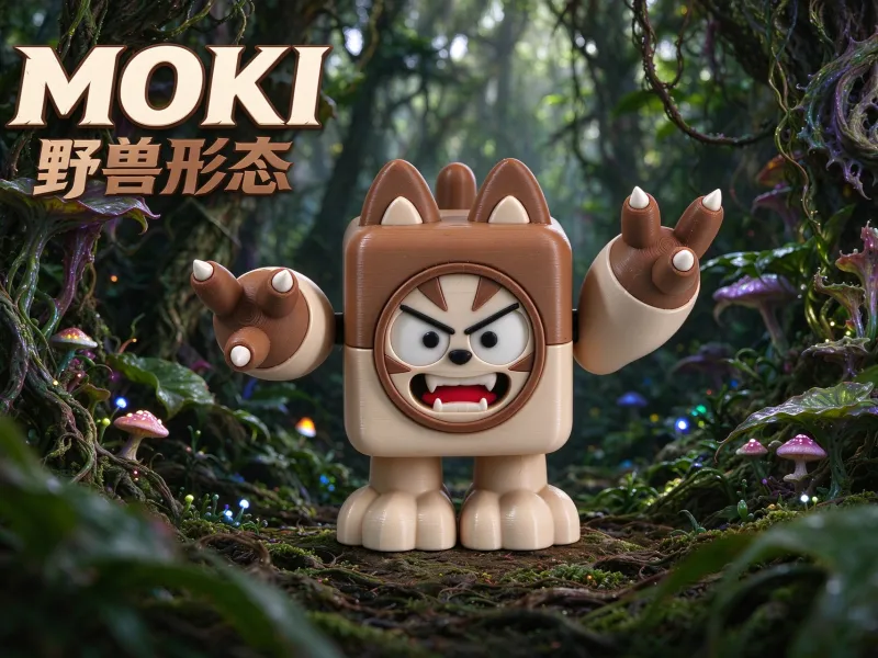 Moki野兽形态手臂可动拼装模型