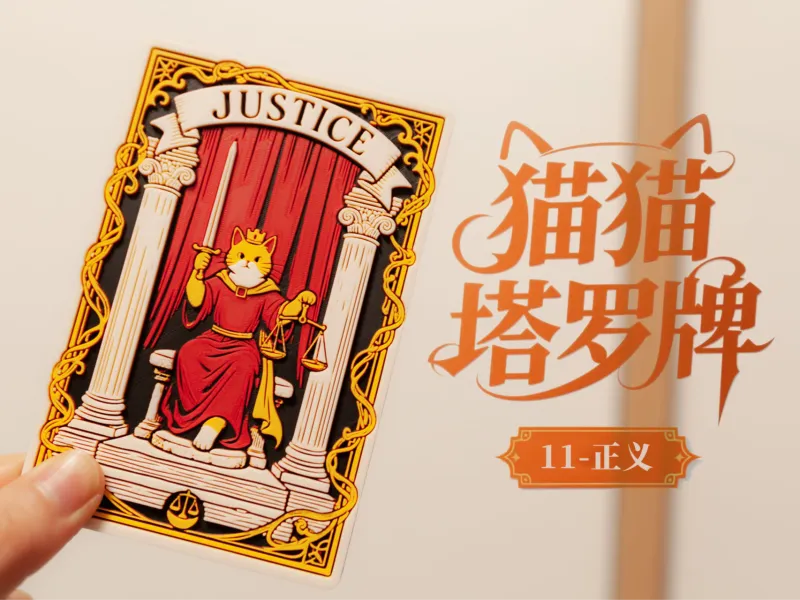 猫猫塔罗牌-11-正义