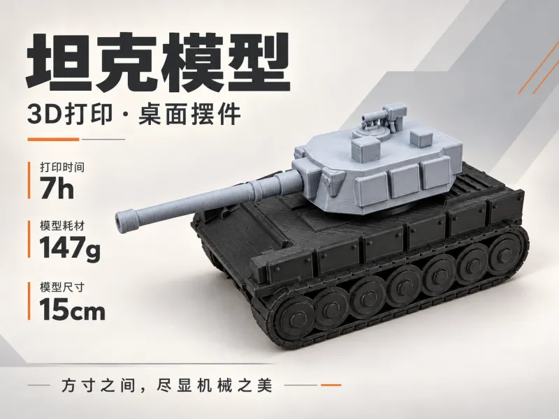 玄甲灰锋｜3D打印坦克摆件
