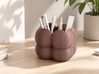 四元奶牛风格笔筒