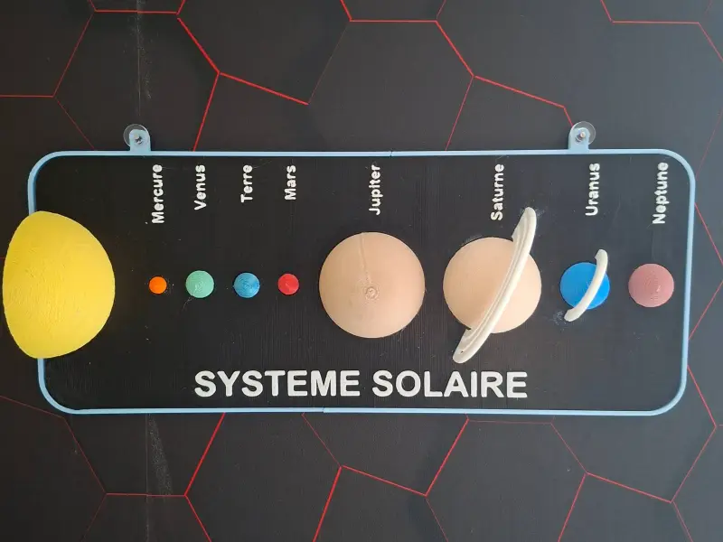 带可拆卸行星的太阳系 - 教育拼图