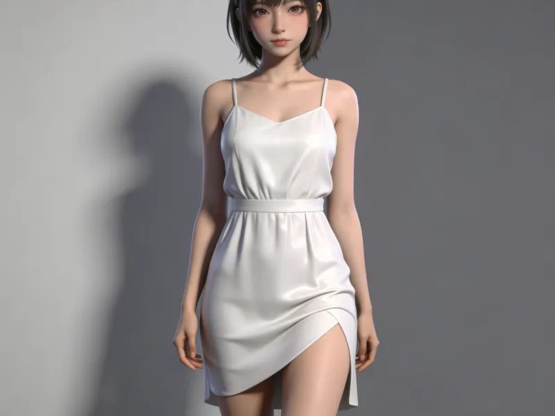 连衣短裙女孩