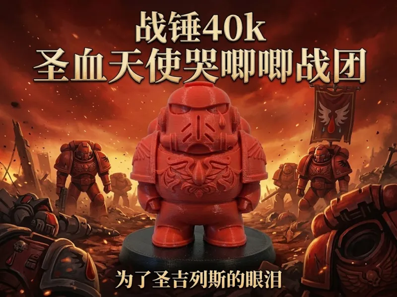 战锤40K圣血天使战团Q版公仔。1小时/13克快速打印