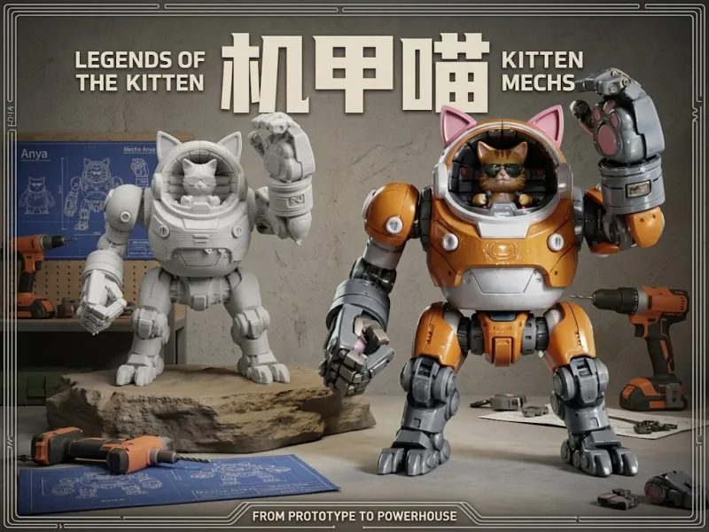 机甲喵-猫咪机甲3D模型-拆件打印