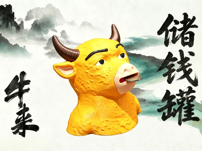 牛来储蓄罐