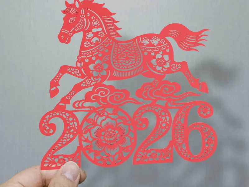 马年新年窗花挂件摆件