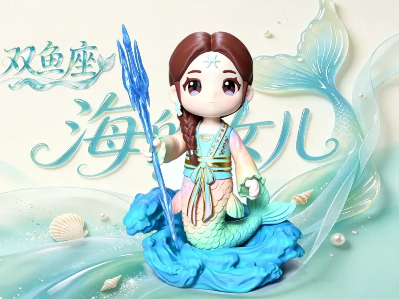 十二星座海的女儿双鱼座海神三叉戟（原创作品）