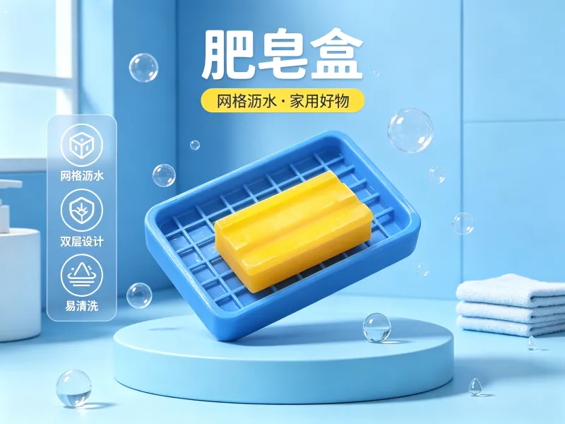 肥皂盒之二双层网格沥水肥皂盒