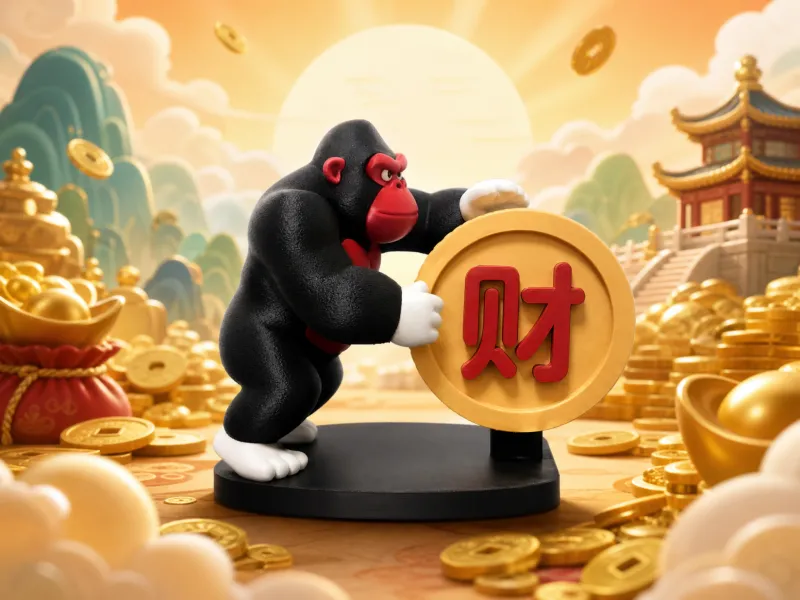 财猿滚滚（财源滚滚）桌面创意招财摆件