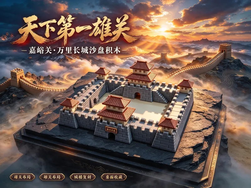 长城嘉峪关积木玩具益智玩幼儿幼教