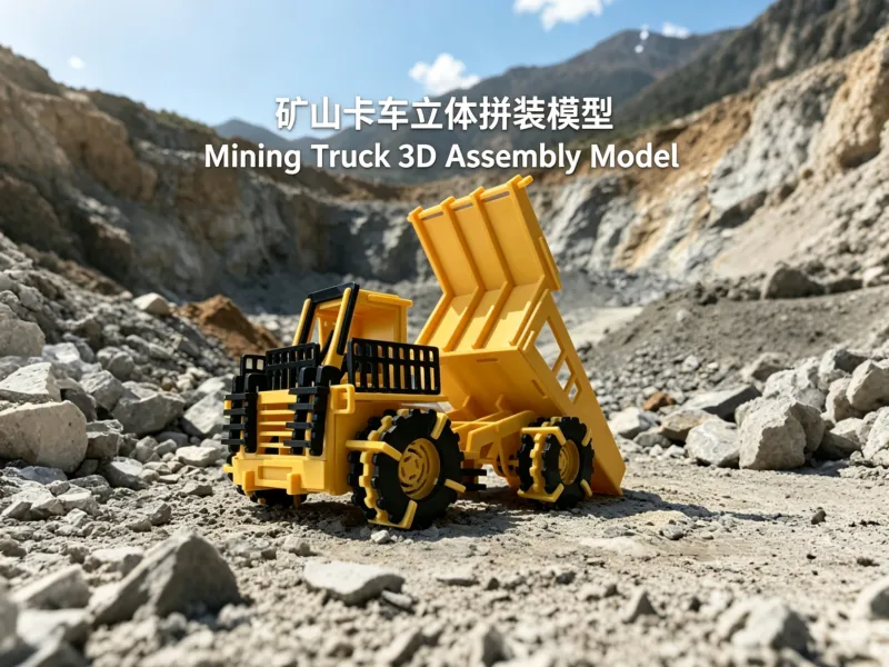 可动翻斗矿山卡车｜立体拼装工程车模型