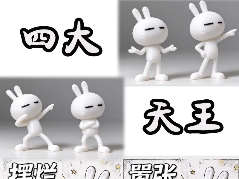 四只兔子